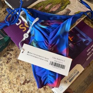 White Fox Boutique Vibrant Blue and Purple Bikini Bottoms